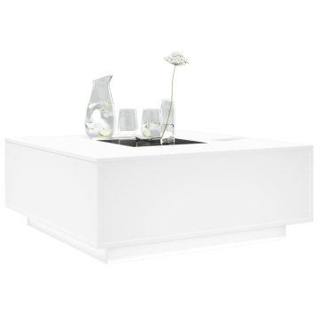 Măsuță de cafea cu LED infinity, alb, 100x100x40 cm - Img 8