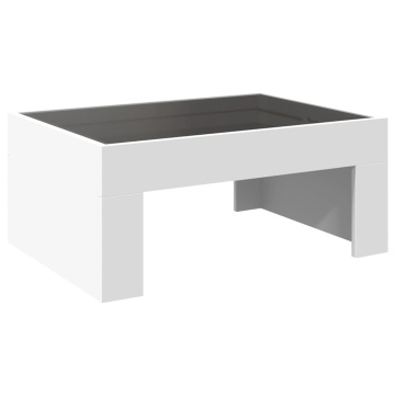 Măsuță de cafea cu LED infinity, alb, 70x50x30 cm - Img 7