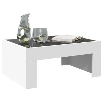 Măsuță de cafea cu LED infinity, alb, 70x50x30 cm - Img 8