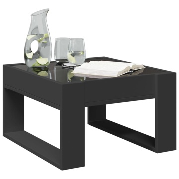 Măsuță de cafea cu LED infinity, negru, 50x53x30 cm - Img 8