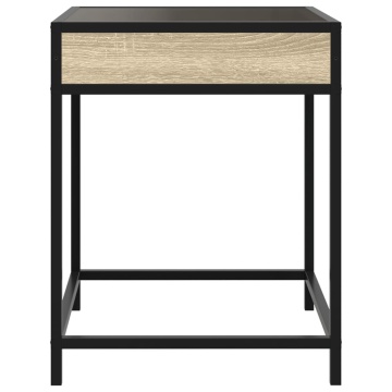Măsuță de cafea cu LED infinity, stejar sonoma, 40x40x51 cm - Img 6