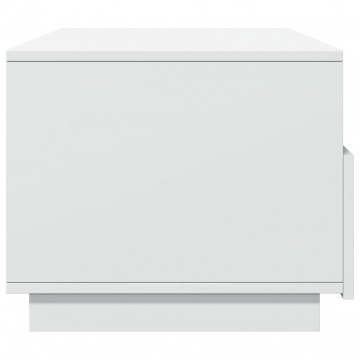 Măsuță de cafea cu lumini LED, alb, 90x49x40 cm - Img 7