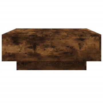 Măsuță de cafea cu lumini LED, stejar fumuriu, 80x80x31 cm - Img 6