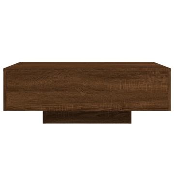 Măsuță de cafea cu lumini LED, stejar maro, 85x55x31 cm - Img 6