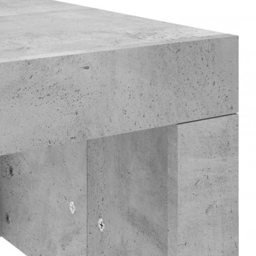 Măsuță de cafea, gri beton, 102x50x36 cm, lemn prelucrat - Img 6