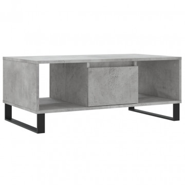 Măsuță de cafea, gri beton, 90x50x36,5 cm, lemn compozit - Img 2