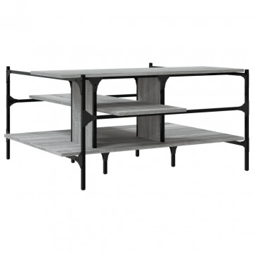 Măsuță de cafea gri sonoma 100x100x48,5 cm lemn prelucrat - Img 6