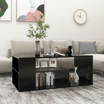 Măsuță de cafea, negru, 100x50x40 cm, PAL - Img 1