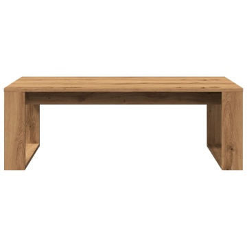 Măsuță de cafea, stejar artizanal, 102x50x35 cm lemn prelucrat - Img 4