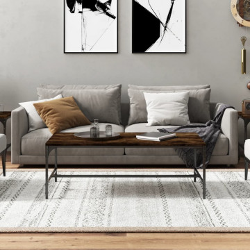 Măsuță de cafea, stejar fumuriu, 100x50x35 cm, lemn prelucrat - Img 3