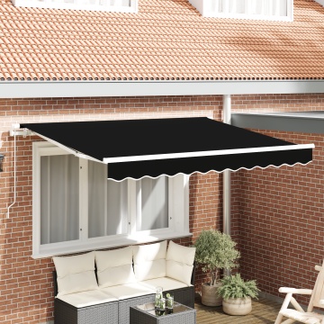 Material de înlocuire pentru marchiză pentru cadru de 3x2.5 m Negru - Img 1