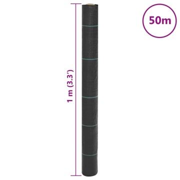 Membrană antiburuieni, negru, 1x50 m, PP - Img 7
