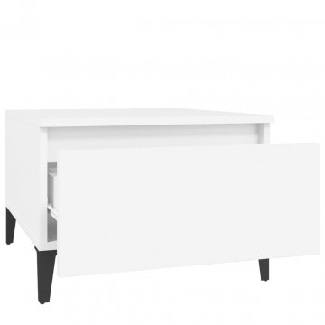 Mese laterale, 2 buc., alb, 50x46x35 cm, lemn compozit - Img 7