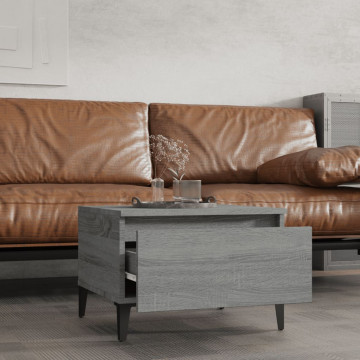 Mese laterale 2 buc. gri sonoma 50x46x35 cm lemn compozit - Img 3