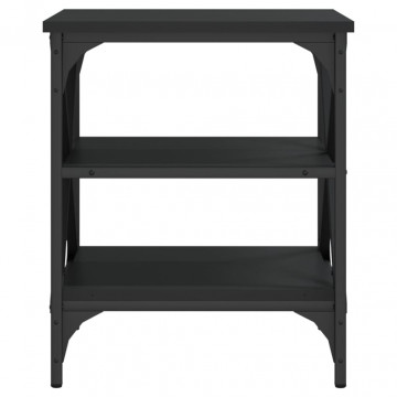 Mese laterale, 2 buc., negru, 40x42x50 cm, lemn compozit - Img 5