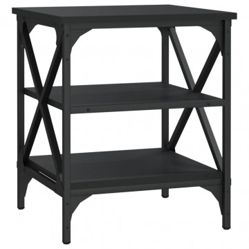 Mese laterale, 2 buc., negru, 40x42x50 cm, lemn compozit - Img 8