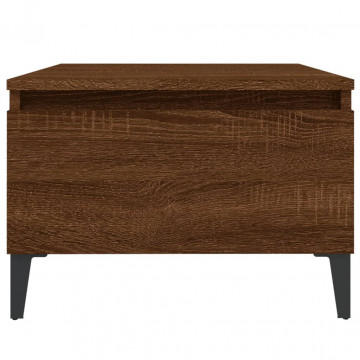 Mese laterale 2 buc. stejar maro 50x46x35 cm lemn compozit - Img 6