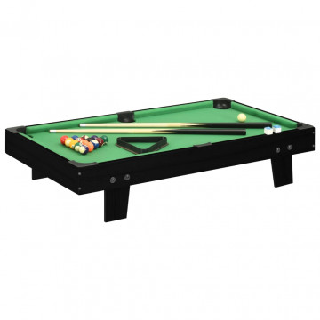 Mini masă de biliard, 3 picioare, negru & verde 92 x 52 x 19 cm - Img 1