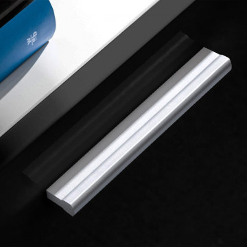 Mobilier sufragerie, spațiu TV 5 piese, lumini LED Negru lucios - Img 5