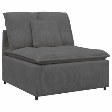 Modul central canapea modulară cu perne gri închis 100 cm - Img 2