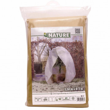 Nature Husă anti-îngheț din fleece cu fermoar bej 2 x 2,5 m 70 g/m² - Img 5