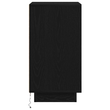 Noptiera cu lumini LED Negru 38x34x65 cm - Img 7