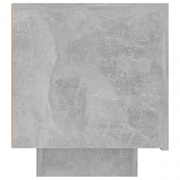 Noptieră, gri beton, 100x35x40 cm, lemn prelucrat - Img 6
