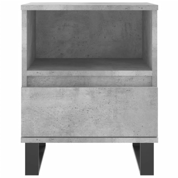 Noptieră, gri beton, 40x35x50 cm, lemn compozit - Img 8