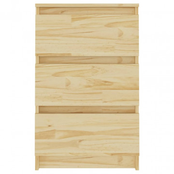 Noptiere, 2 buc, 40x29,5x64 cm, lemn masiv de pin - Img 4