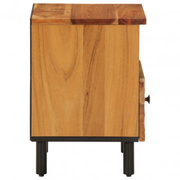 Noptiere, 2 buc., 40x33x46 cm, lemn masiv de acacia - Img 4