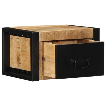 Noptiere 2 buc 40x35x25 cm lemn masiv de mango - Img 4