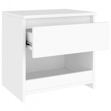 Noptiere, 2 buc., alb, 40x30x39 cm, PAL - Img 4