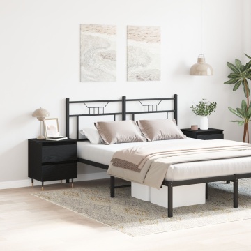 Noptiere 2 buc Black Oak 40x35x50 cm Lemn compozit - Img 4