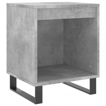 Noptiere, 2 buc., gri beton, 40x35x50 cm, lemn compozit - Img 4