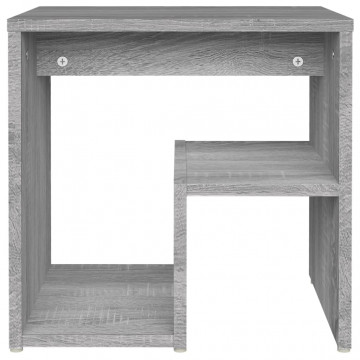 Noptiere, 2 buc., gri sonoma, 40x30x40 cm, lemn prelucrat - Img 4