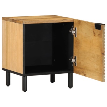 Noptiere 2 buc Maro 40x33x46 cm Lemn masiv Mango - Img 4
