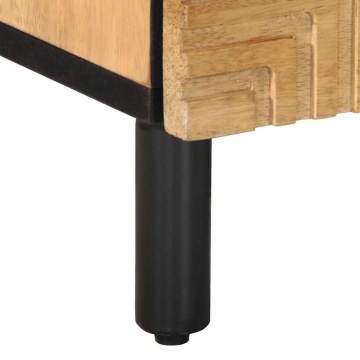 Noptiere 2 buc Maro 40x33x46 cm Lemn masiv Mango - Img 7