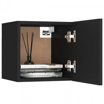 Noptiere, 2 buc., negru, 30,5x30x30 cm, PAL - Img 4