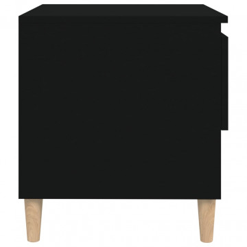 Noptiere, 2 buc., negru, 50x46x50 cm, lemn prelucrat - Img 5