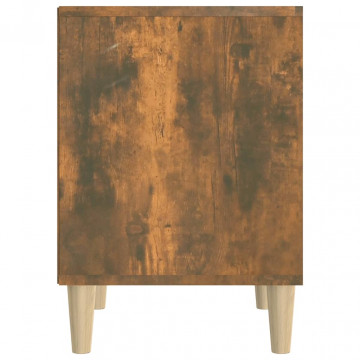 Noptiere, 2 buc., stejar fumuriu, 40x35x50 cm - Img 6