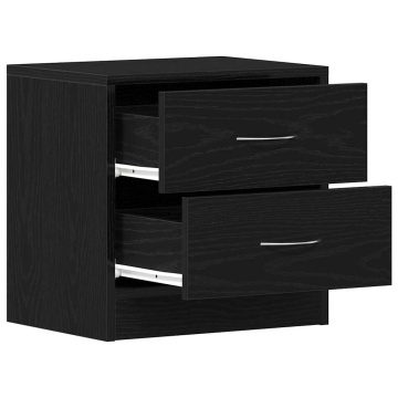 Noptiere 2 buc stejar negru 40x30x40 cm lemn de stratificat - Img 5