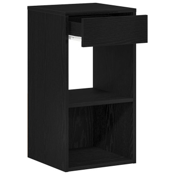 Noptiere cu sertar 2 buc stejar negru 35x34x66,5 cm - Img 5