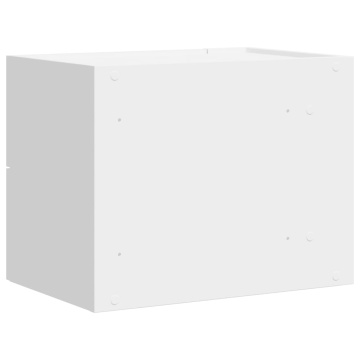 Noptiere de perete, 2 buc., alb, 45x30x35 cm - Img 6