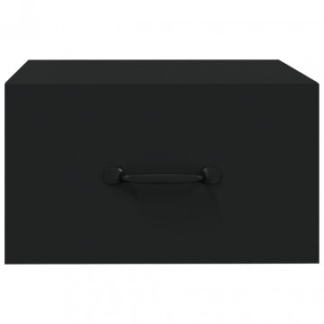 Noptiere de perete, 2 buc., negru, 35x35x20 cm - Img 6