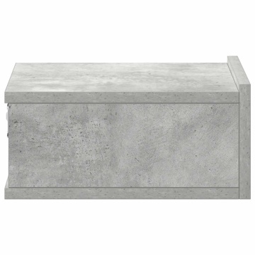 Noptiere suspendate, 2 buc., gri beton, 40x30x15 cm, PAL - Img 9