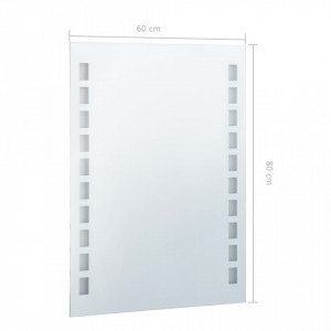 Oglindă cu LED de perete de baie, 60 x 80 cm - Img 7