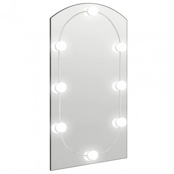 Oglindă cu lumini LED, arcadă, 90x45 cm, sticlă - Img 2