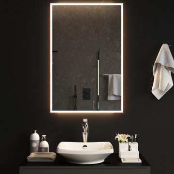 Oglindă de baie cu LED, 60x90 cm - Img 3