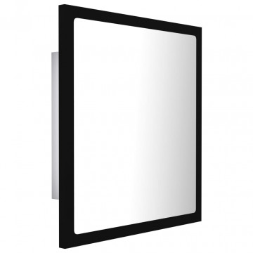 Oglindă de baie cu LED, negru, 40x8,5x37 cm, PAL - Img 7