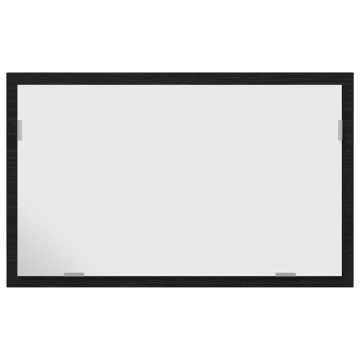 Oglindă de baie cu lumini LED, stejar negru, 60x8,5x37 cm - Img 5